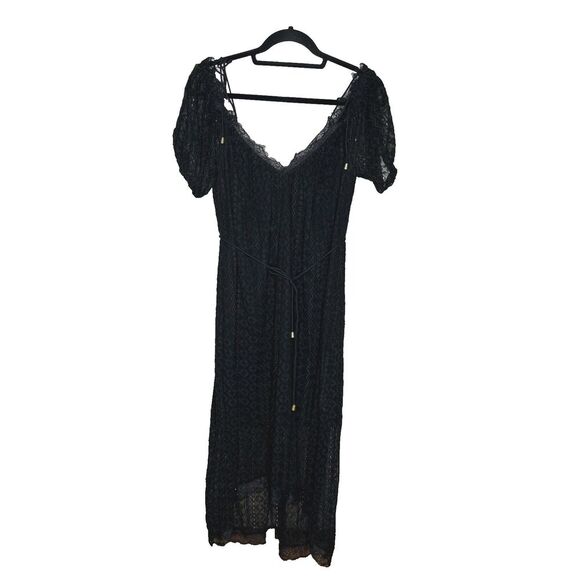 Gypsy Lace Dress Boho Romantic Off The Shoulders High Low Hem Sz S - Picture 1 of 10